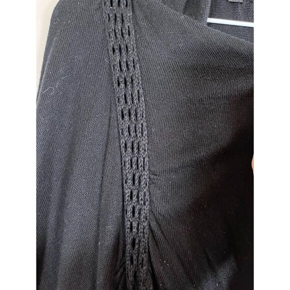 Guess Sweater Women L Black Crochet Y2K Goth Neutral Minimalist 80s Retro Soft - Picture 3 of 9